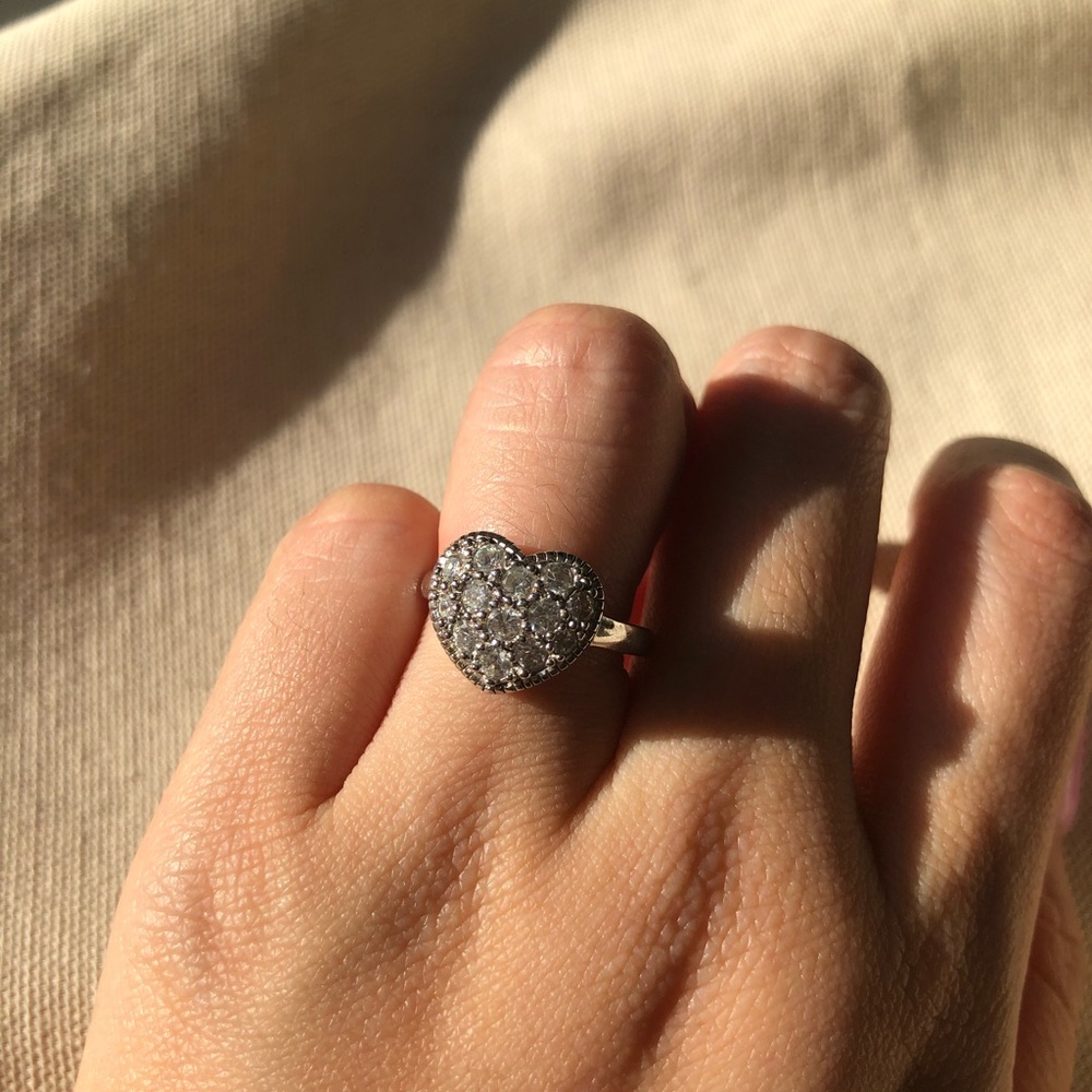 Sterling Silver Heart Zirconia Ring